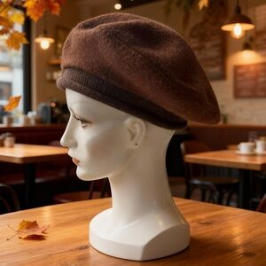 Round Brown Women's Hat